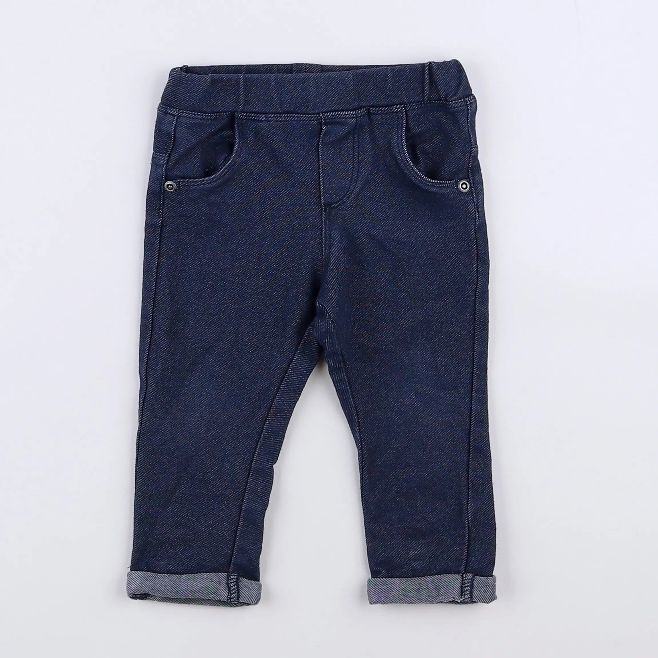 Vertbaudet - jegging bleu - 12 mois