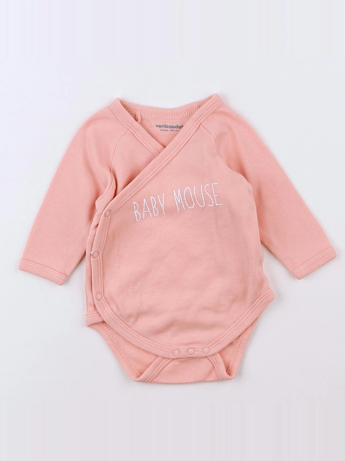 Vertbaudet - body rose - 3 mois