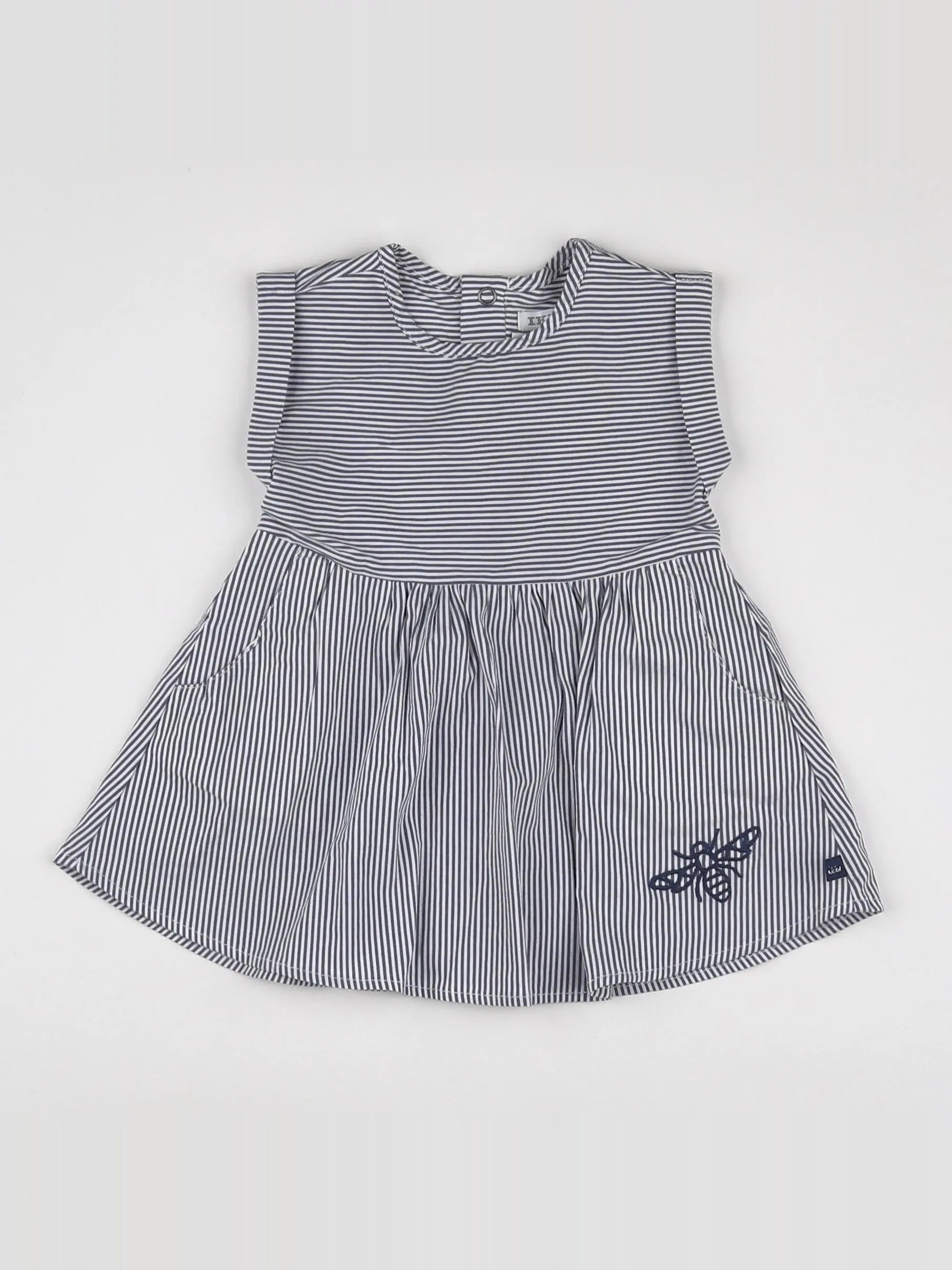 IKKS - robe bleu, blanc - 6 mois