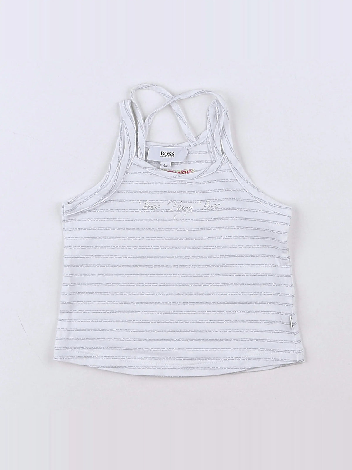 Hugo Boss - débardeur blanc, argent - 6 mois
