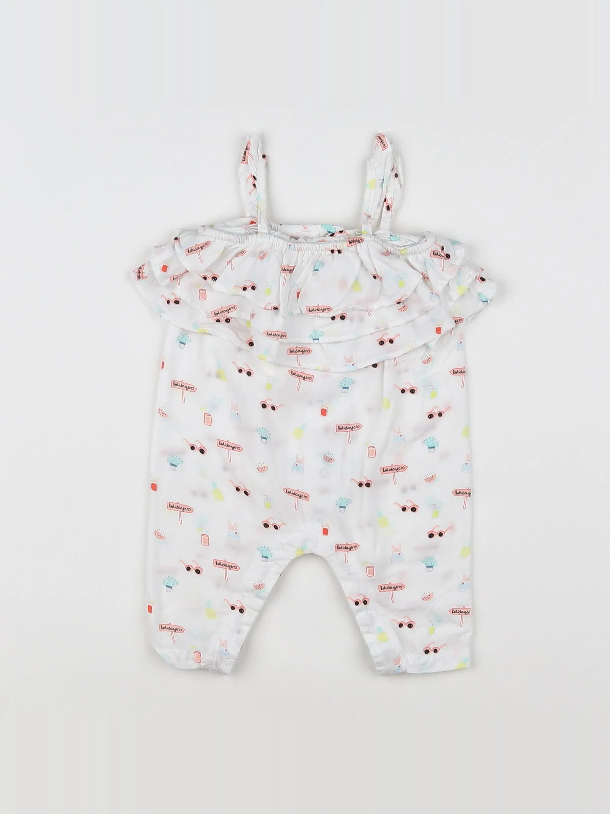 Vertbaudet - combinaison multicolore - 3 mois
