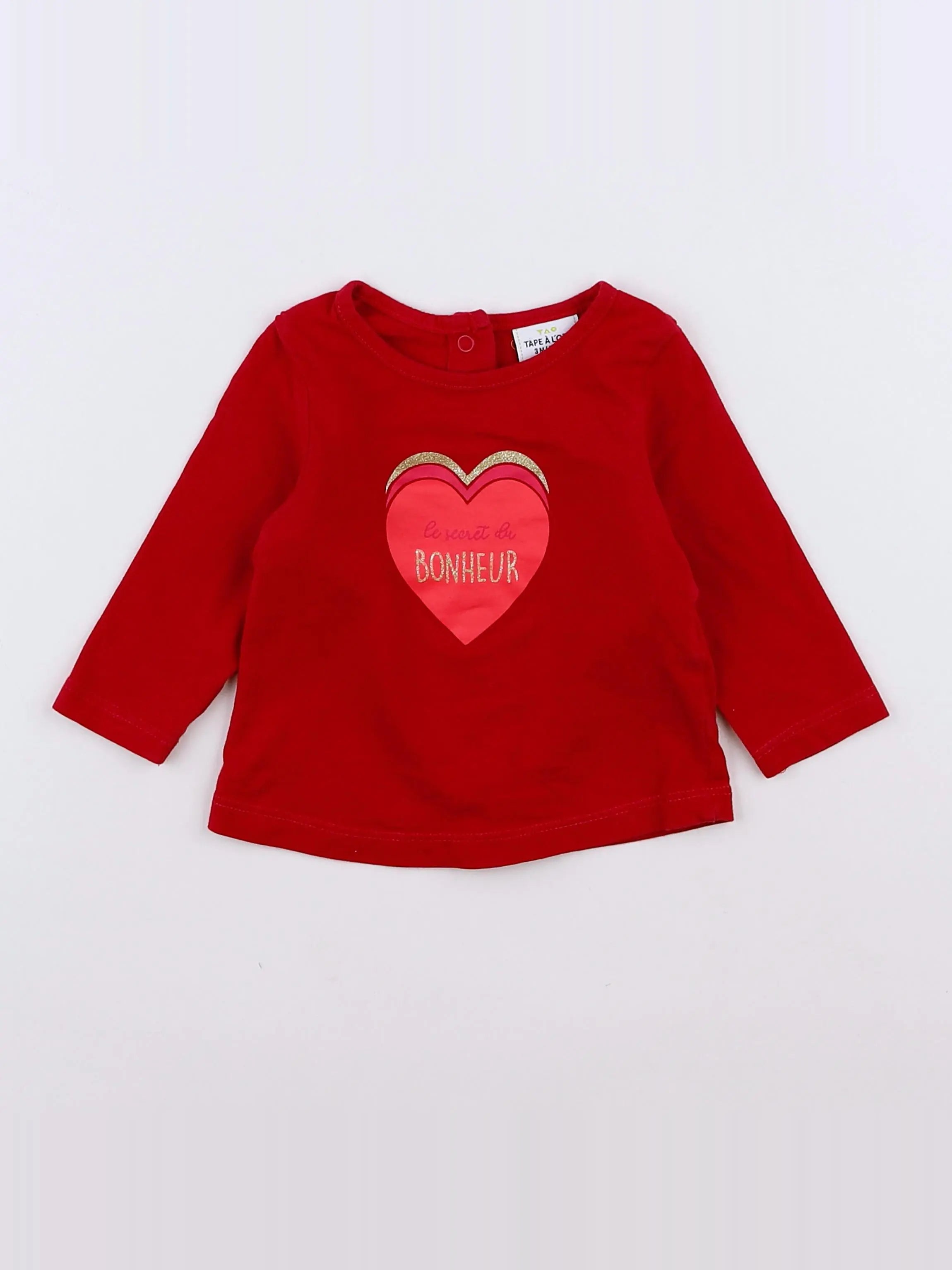 Tape à l'oeil - tee-shirt rouge - 3 mois