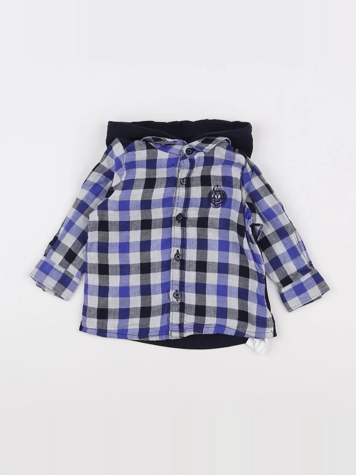 IKKS - chemise bleu, blanc - 6 mois