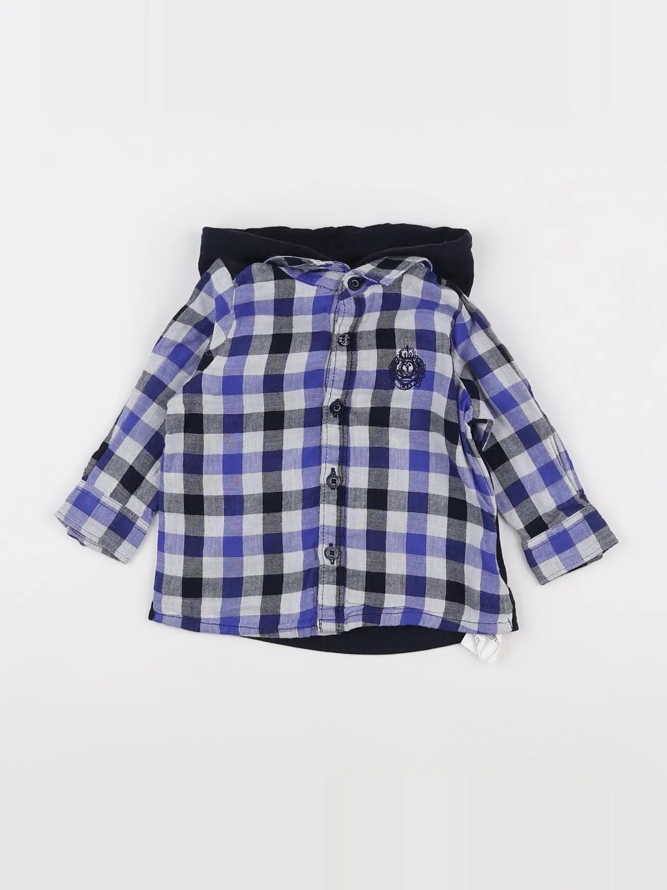 IKKS - chemise bleu, blanc - 6 mois