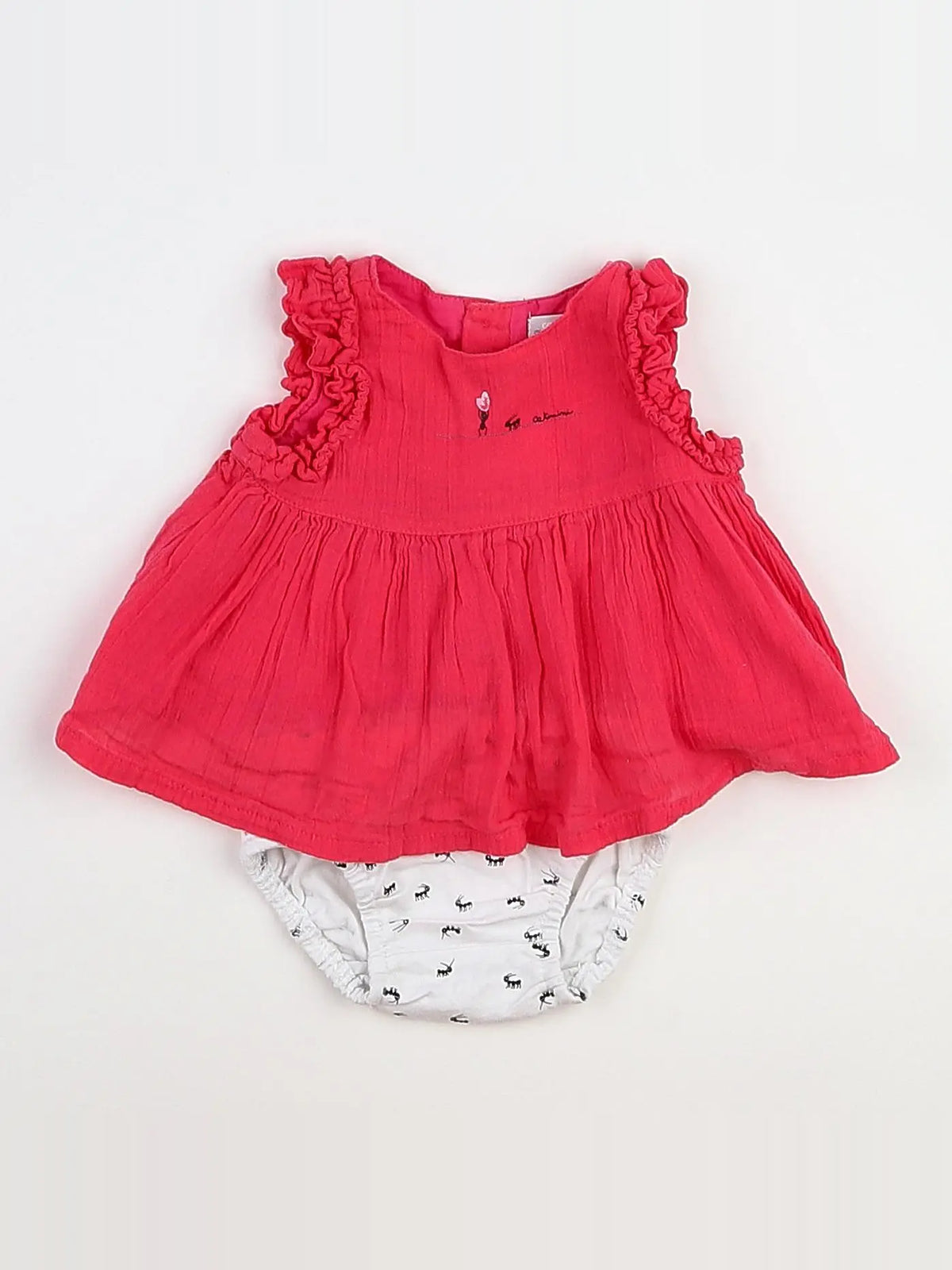 Catimini - robe rose, blanc - 3 mois
