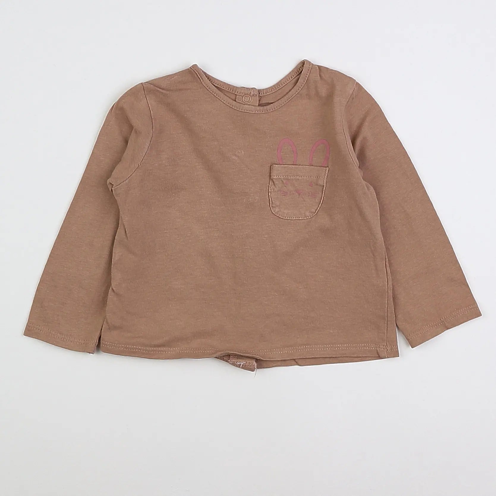Vertbaudet - tee-shirt taupe - 6 mois