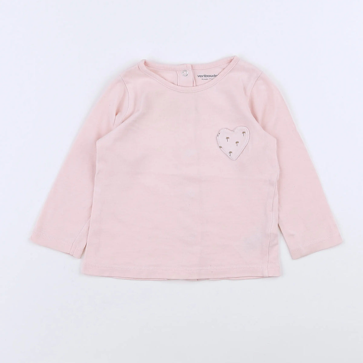 Vertbaudet - tee-shirt rose - 9 mois