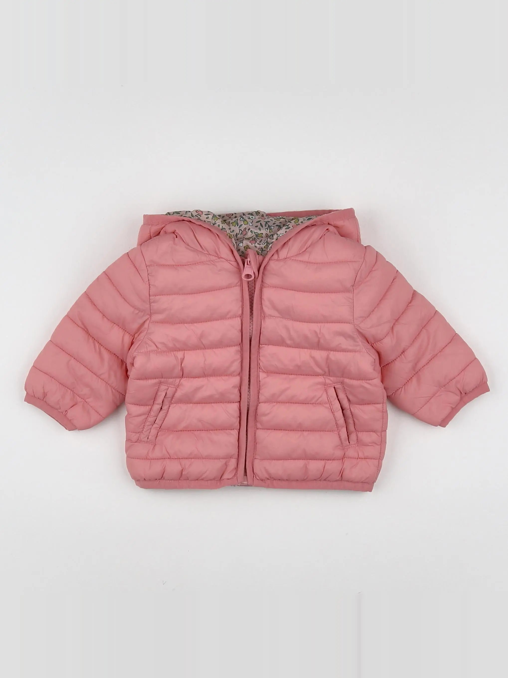 Vertbaudet - doudoune rose - 6 mois
