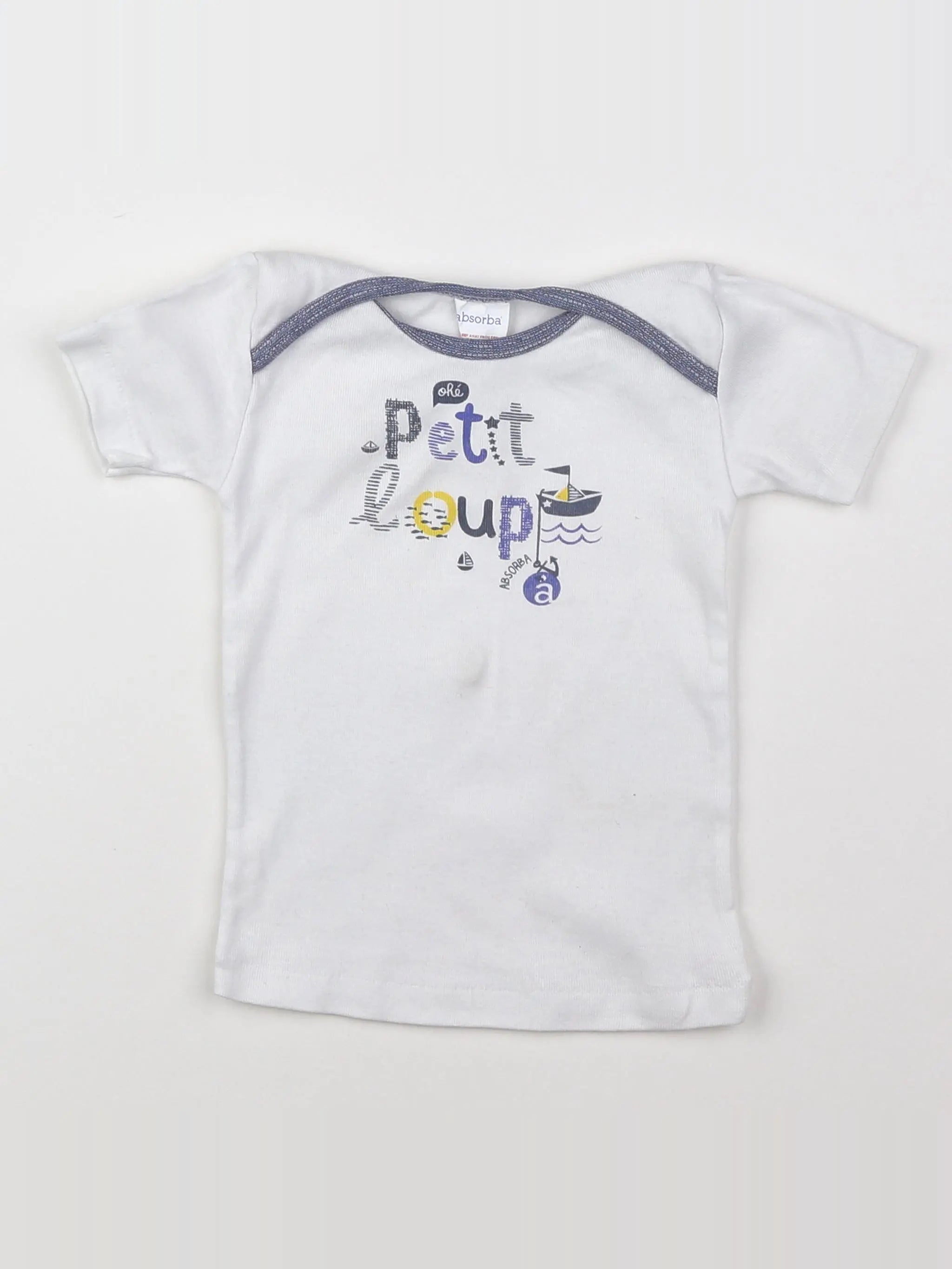 Absorba - maillot de corps bleu, blanc - 12 mois