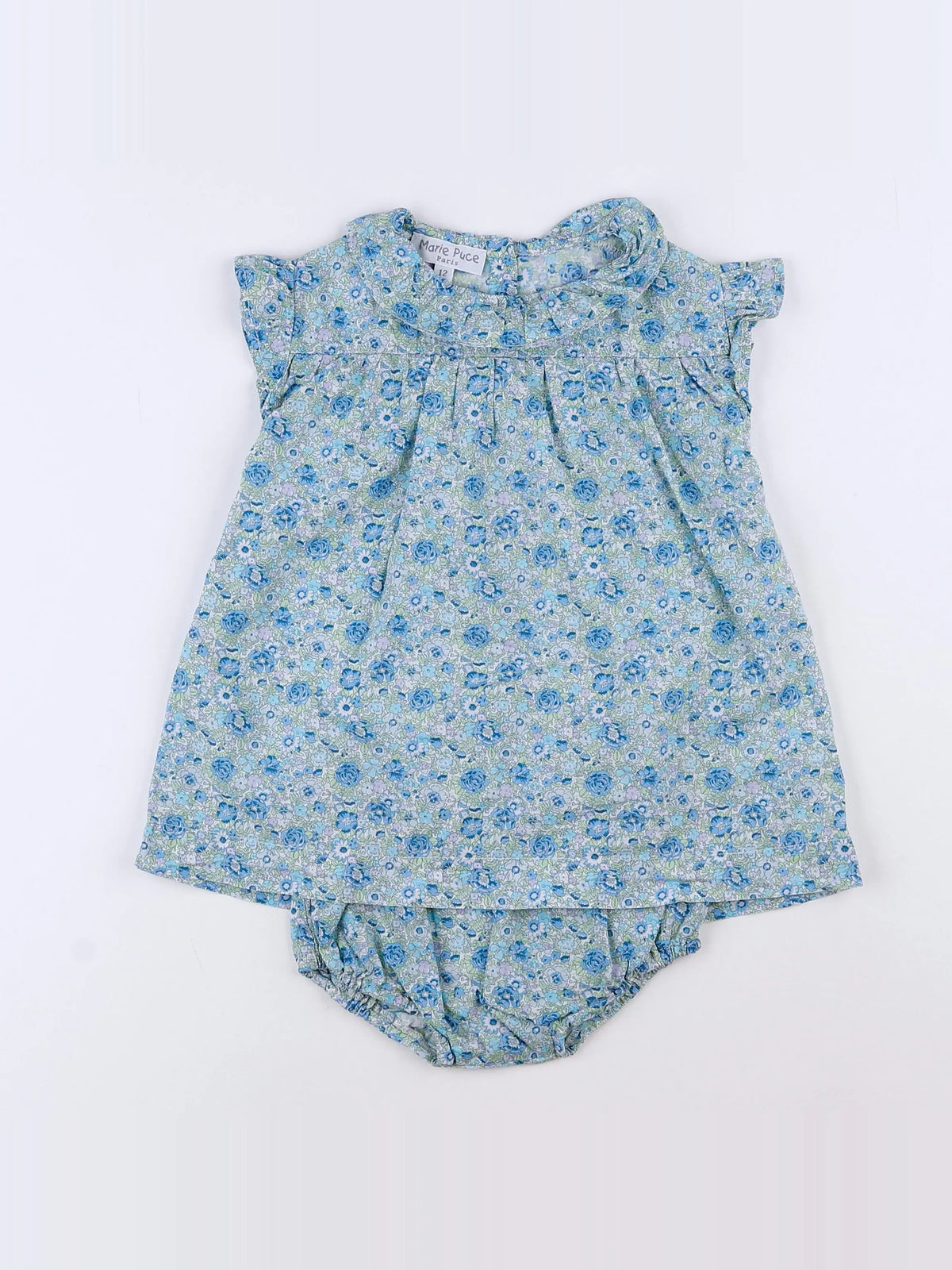 Marie Puce - robe bleu - 12 mois