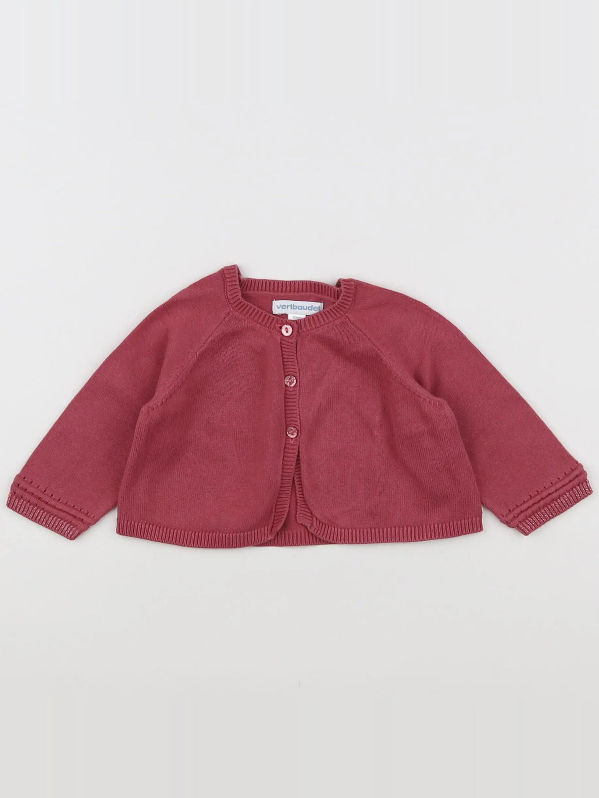 Vertbaudet - gilet rose - 3 mois