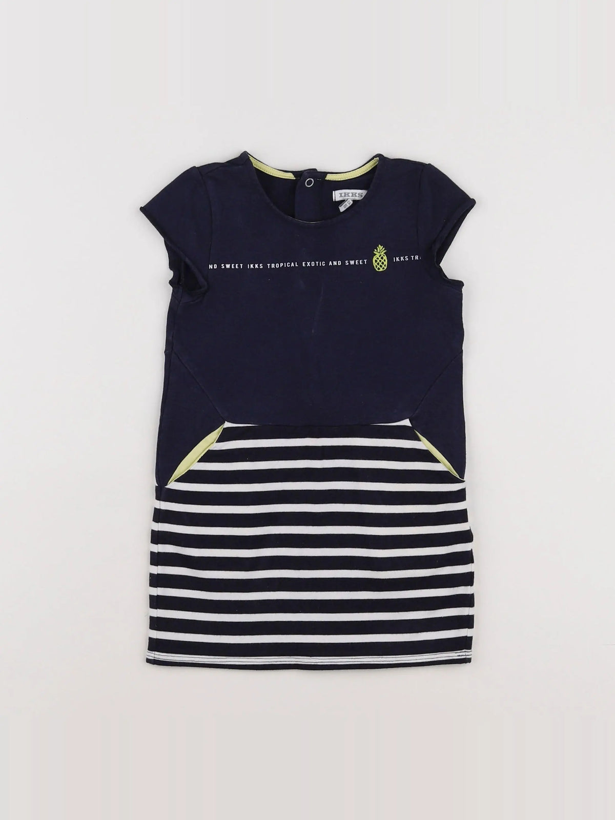 IKKS - robe blanc, bleu - 2 ans