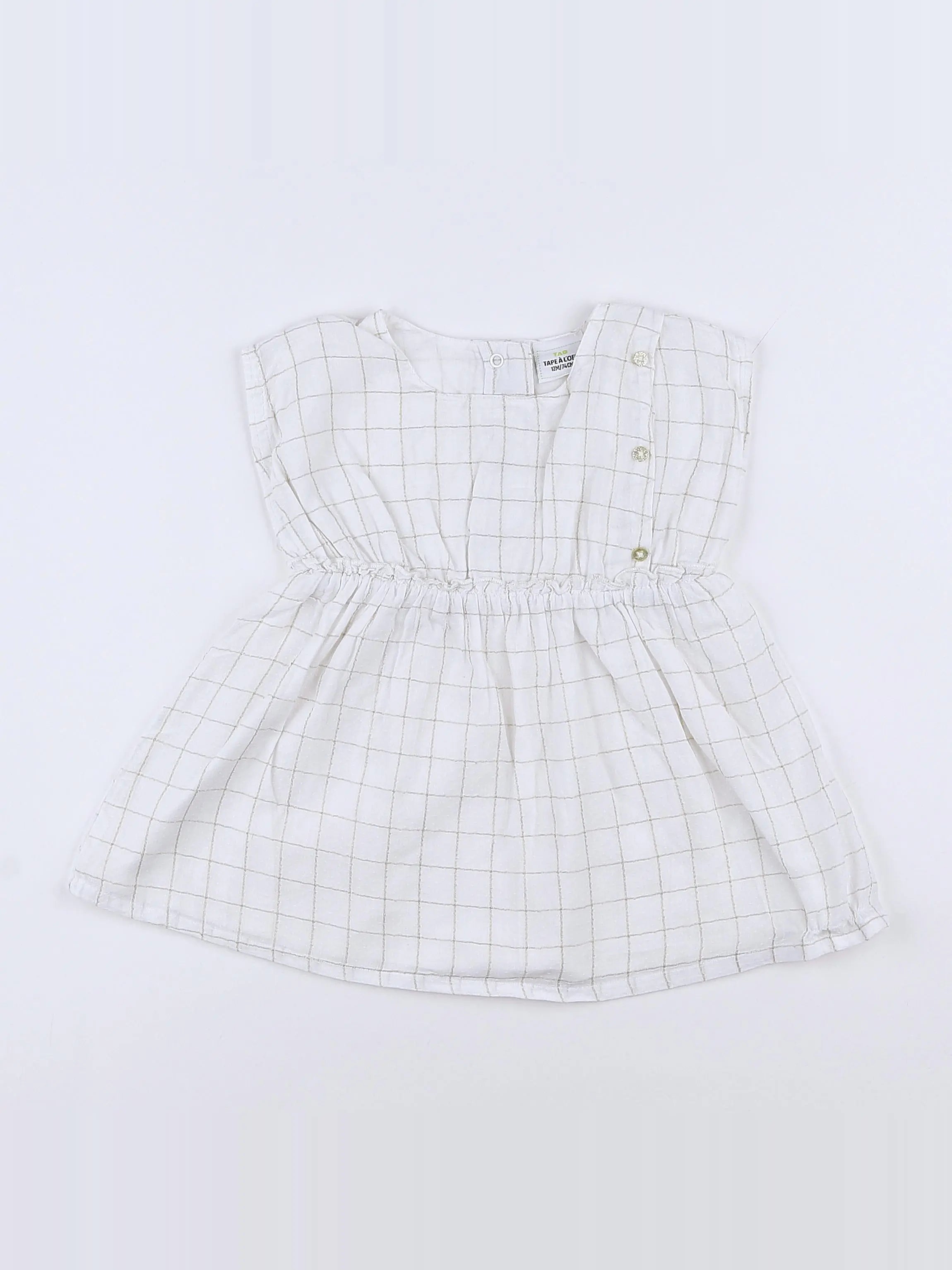 Tape à l'oeil - robe blanc - 12 mois