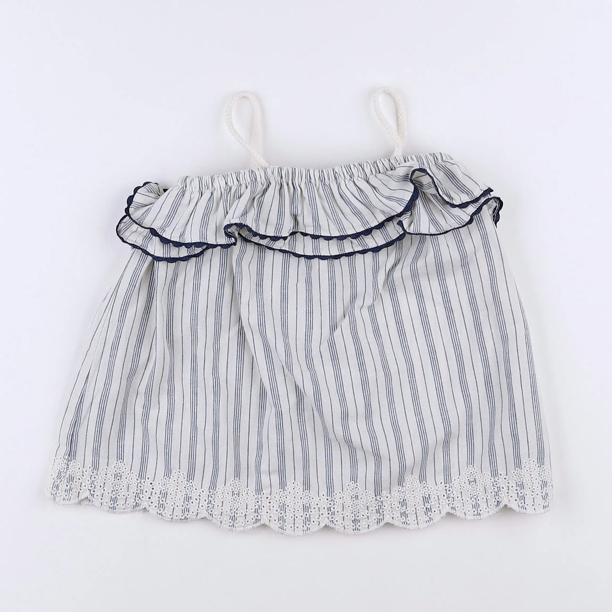 Vertbaudet - robe blanc, bleu - 12 mois