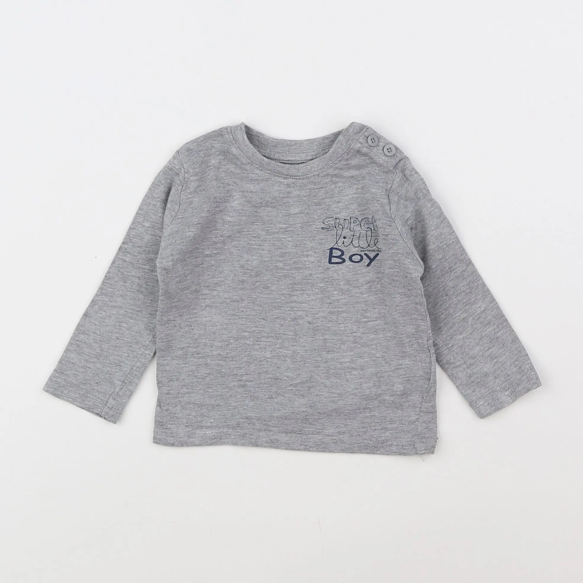 Vertbaudet - tee-shirt gris - 6 mois
