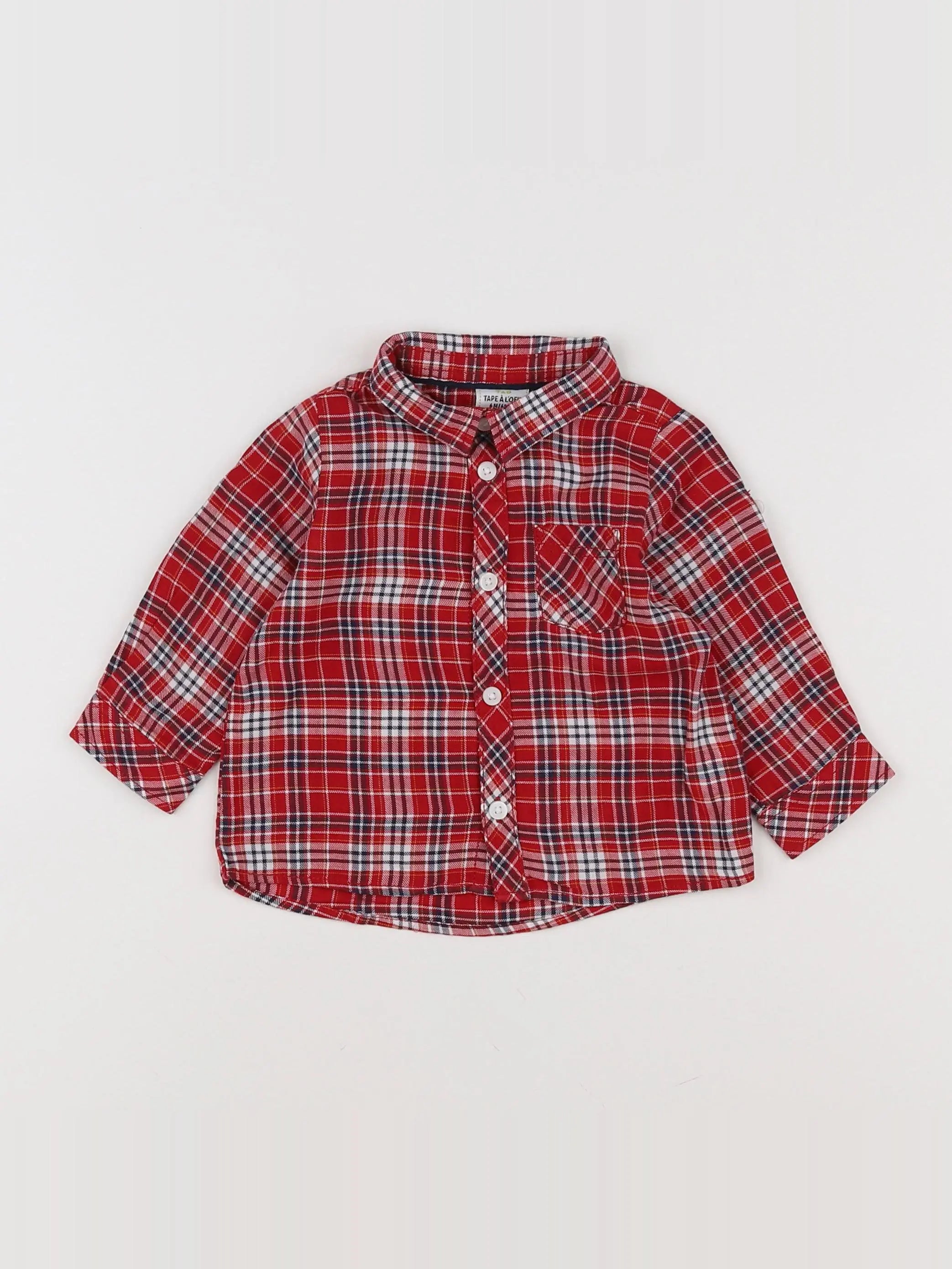 Tape à l'oeil - chemise rouge - 9 mois