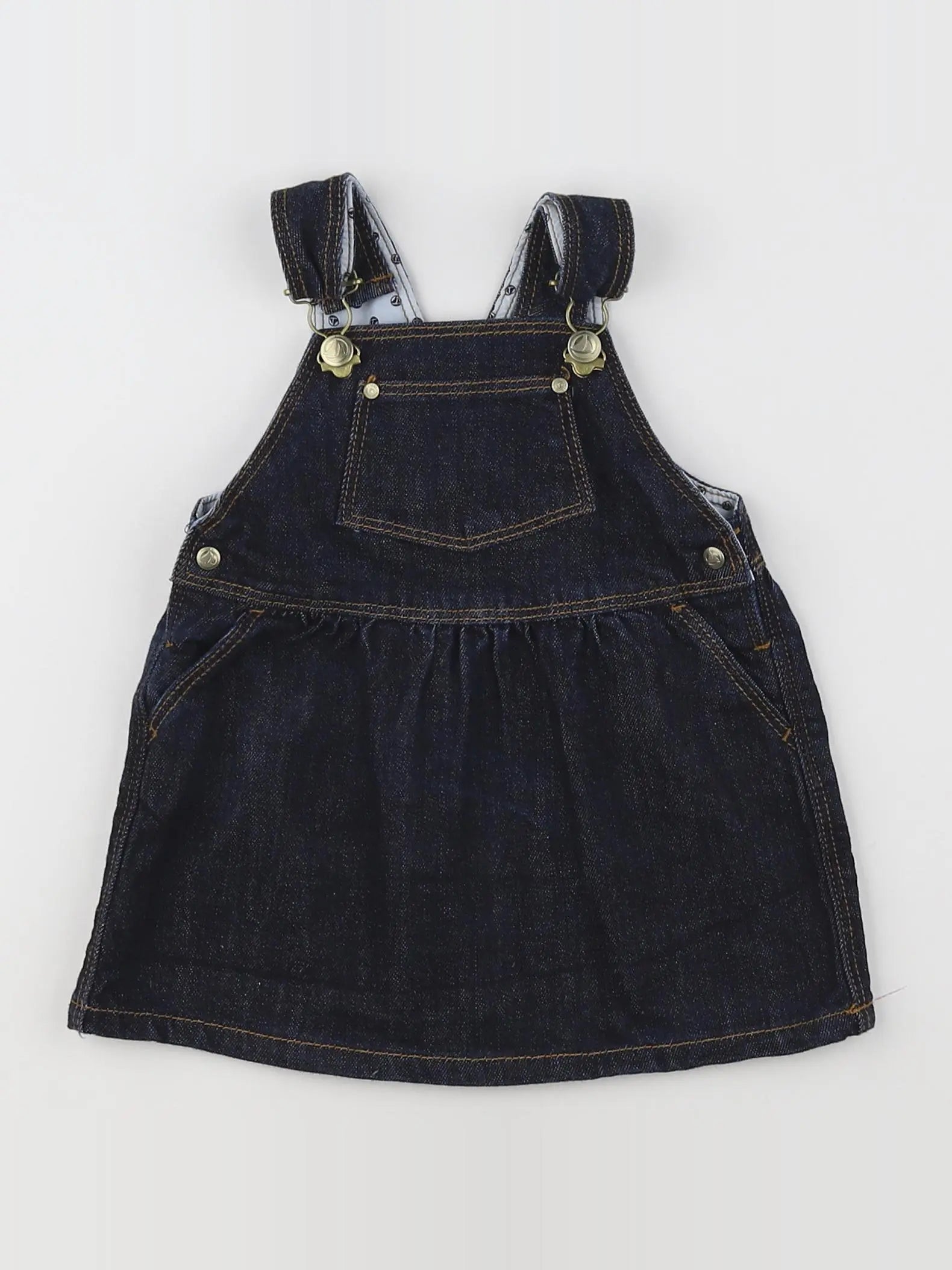 Petit Bateau - robe bleu - 12 mois