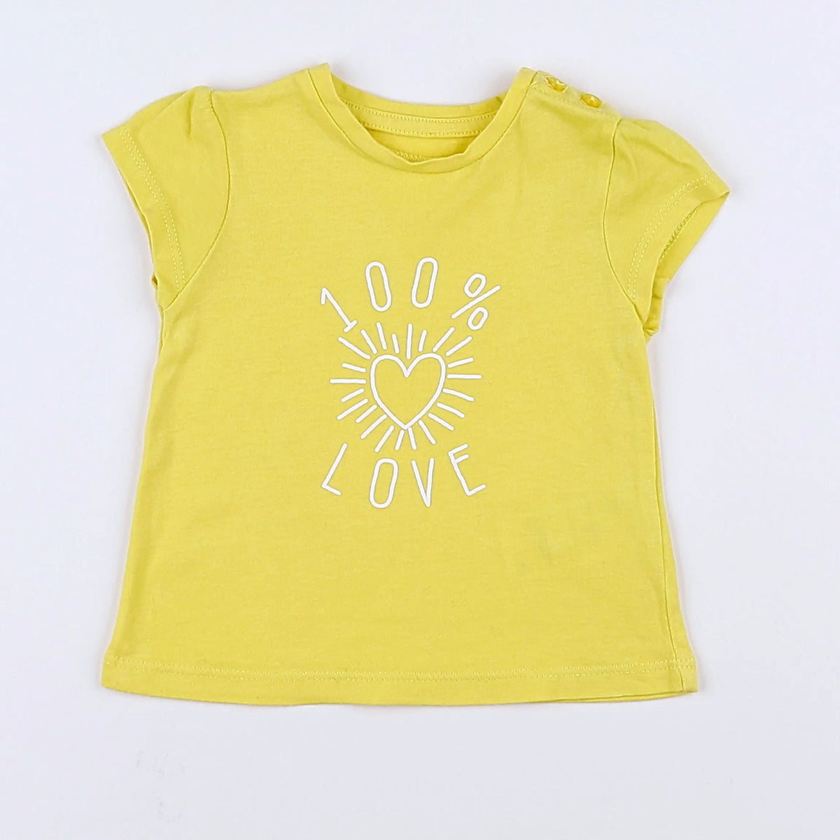 Vertbaudet - tee-shirt jaune - 3 mois