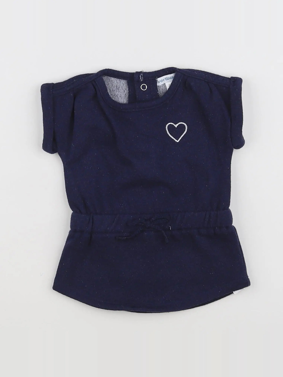 Vertbaudet - robe bleu, argent - 3 mois