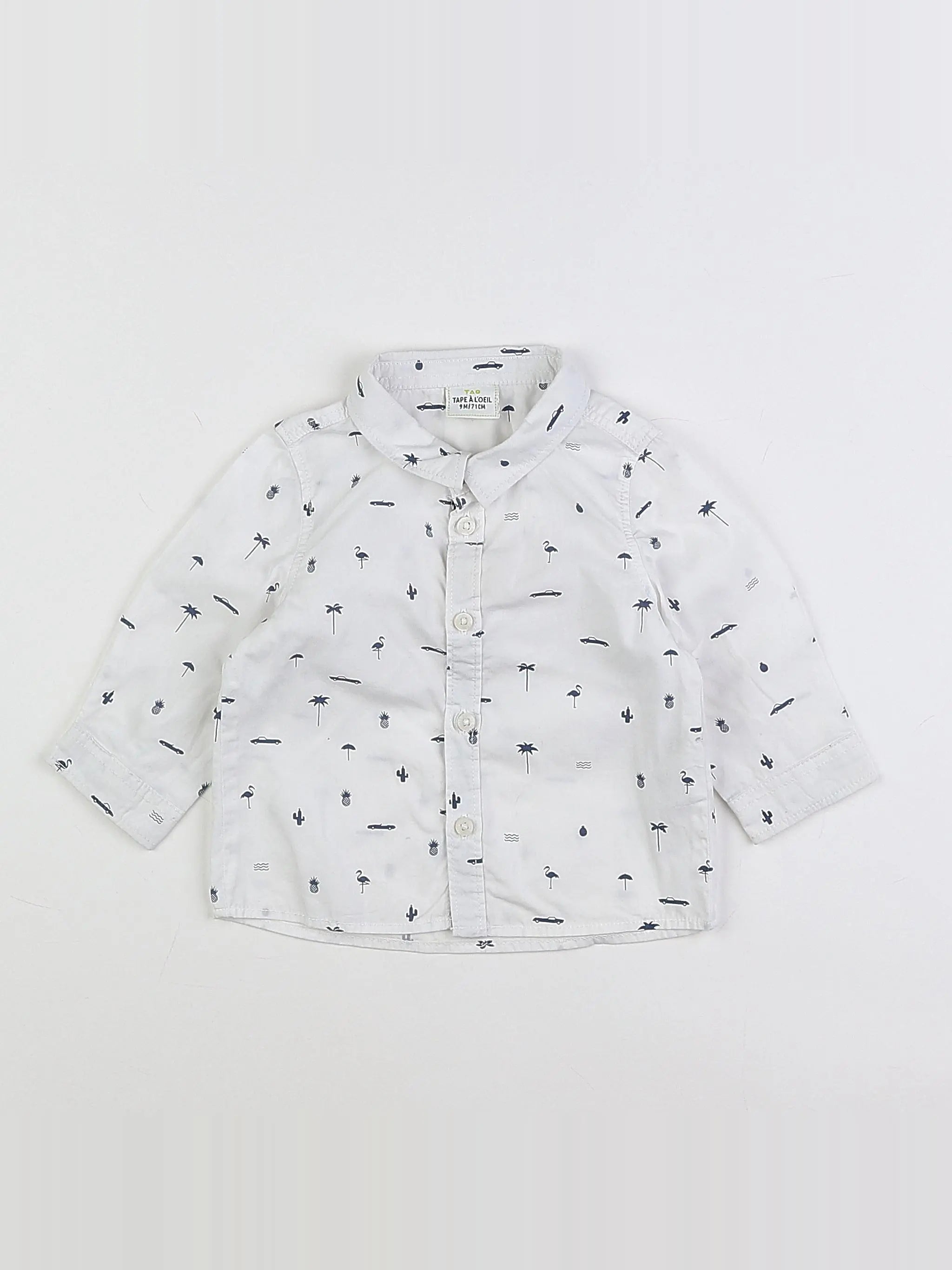 Tape à l'oeil - chemise blanc - 9 mois