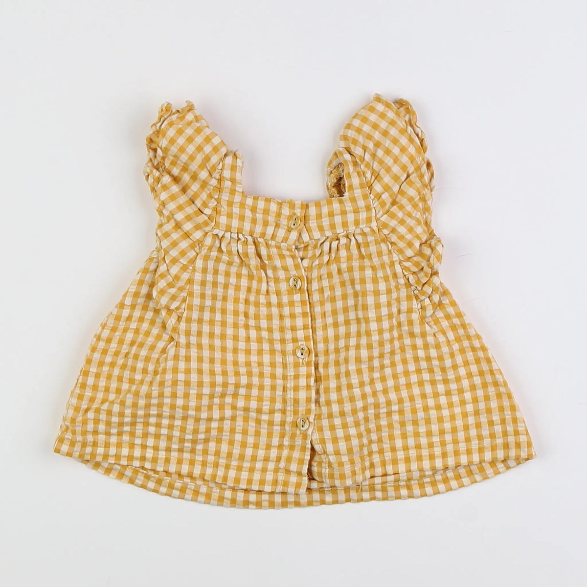 Vertbaudet - blouse blanc, jaune - 6 mois