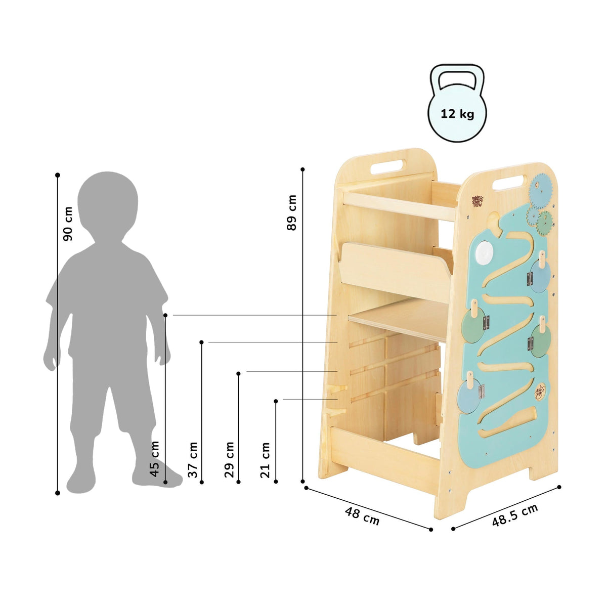 Tour d'observation multifonction 5 en 1 - Play XL - Menthe/Jaune