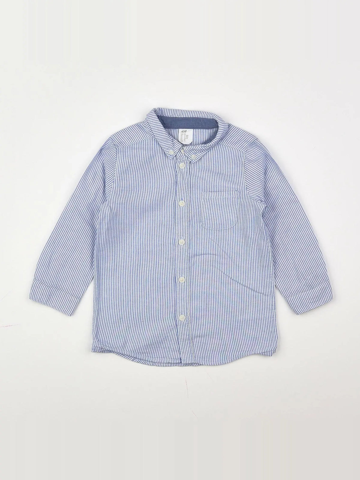 H&M - chemise bleu - 12/18 mois