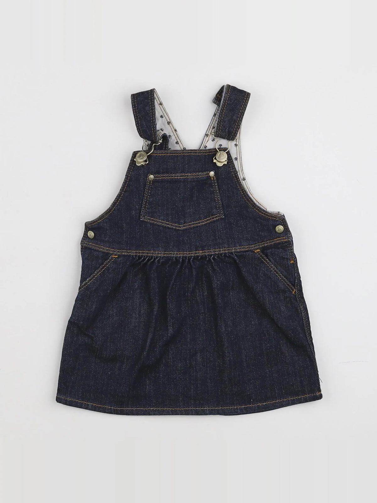 Petit Bateau - robe bleu - 12 mois