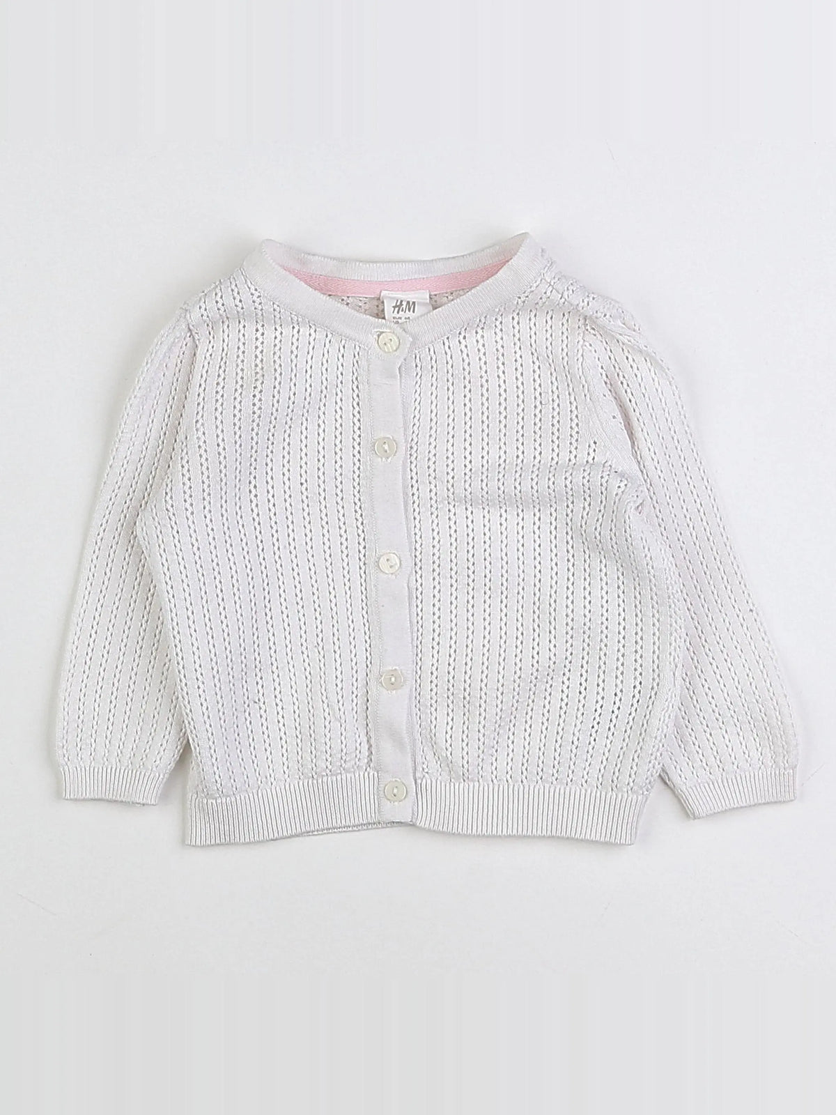 H&M - gilet blanc - 6 mois