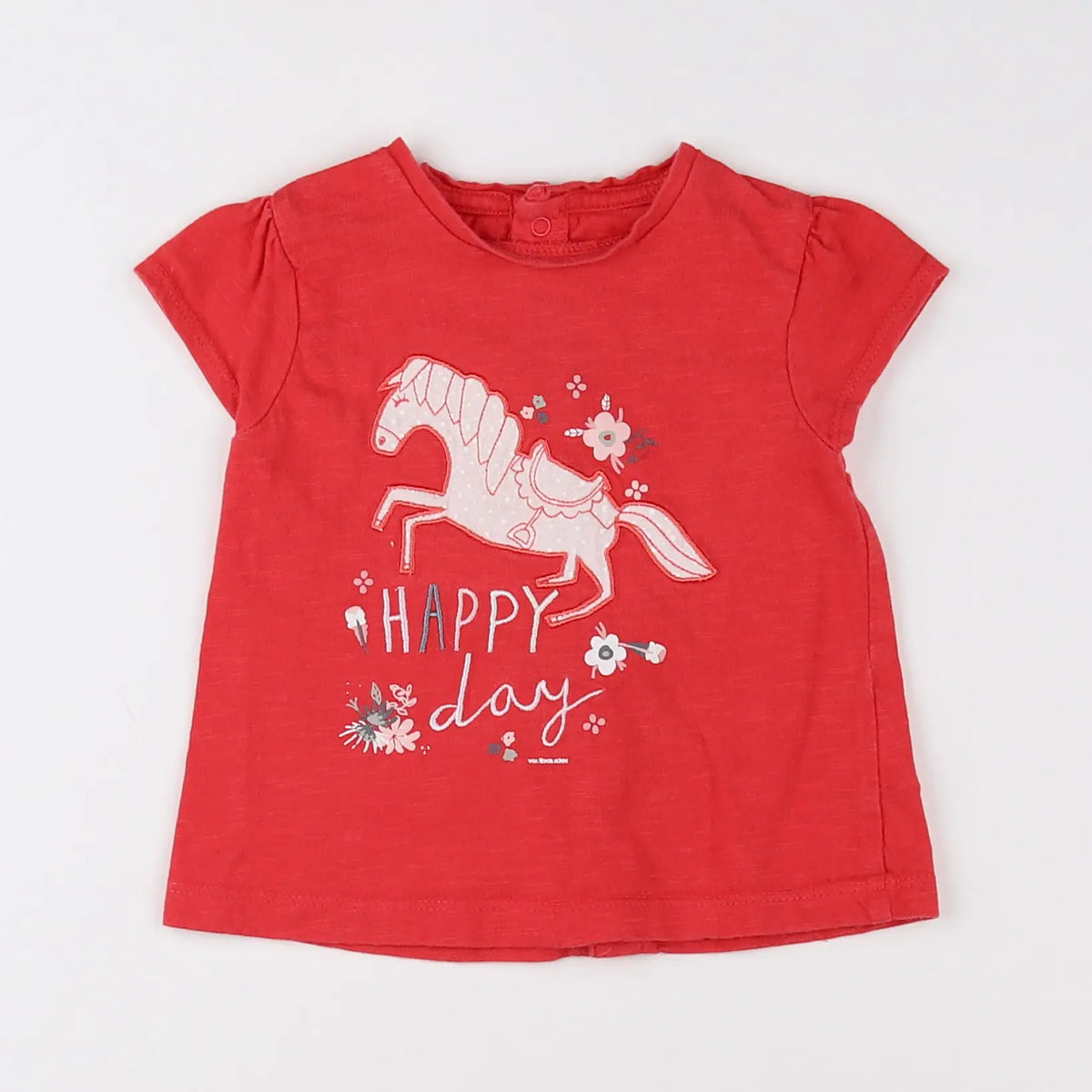 Vertbaudet - tee-shirt rose - 9 mois