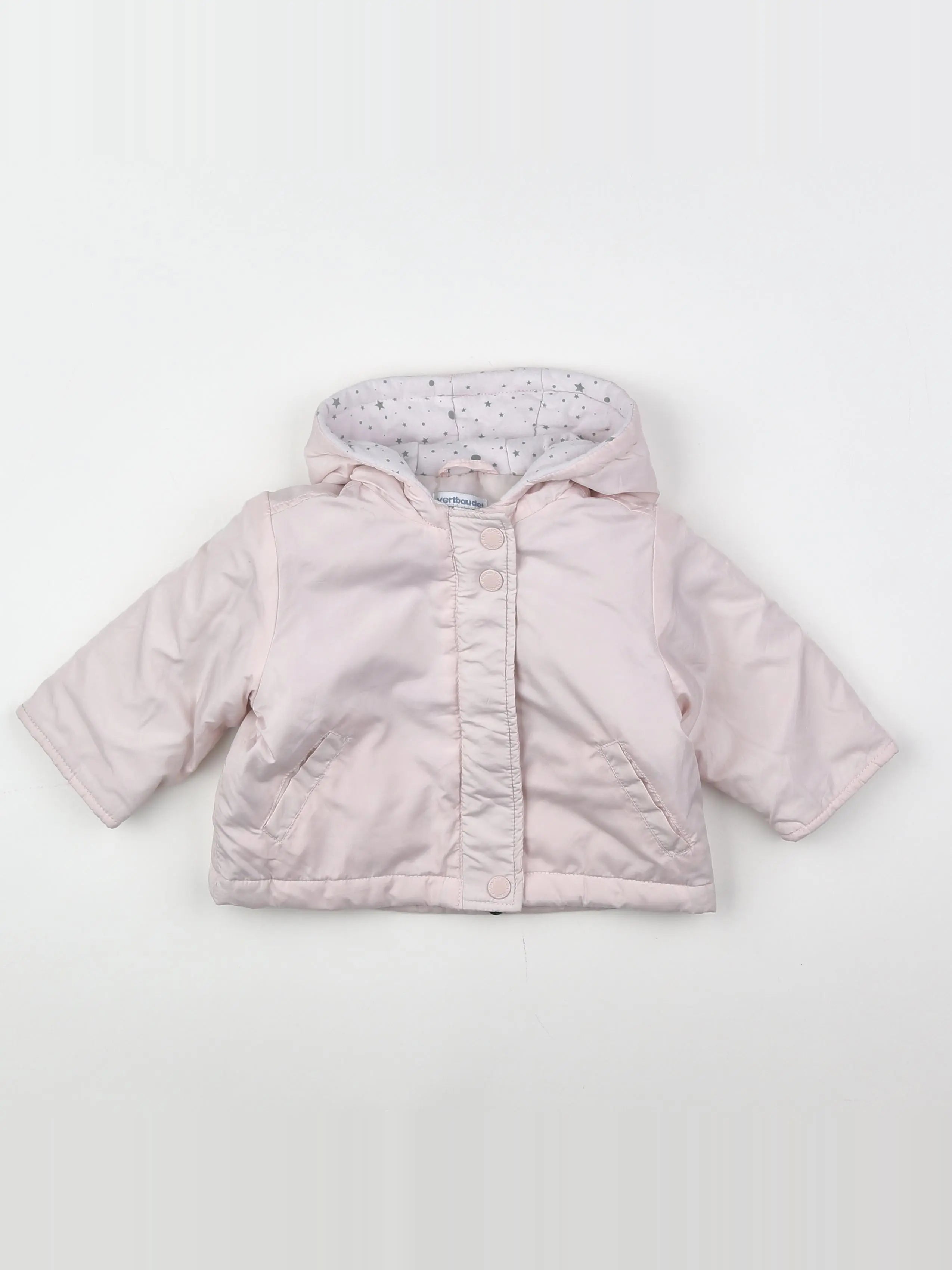 Vertbaudet - imperméable rose - 9 mois