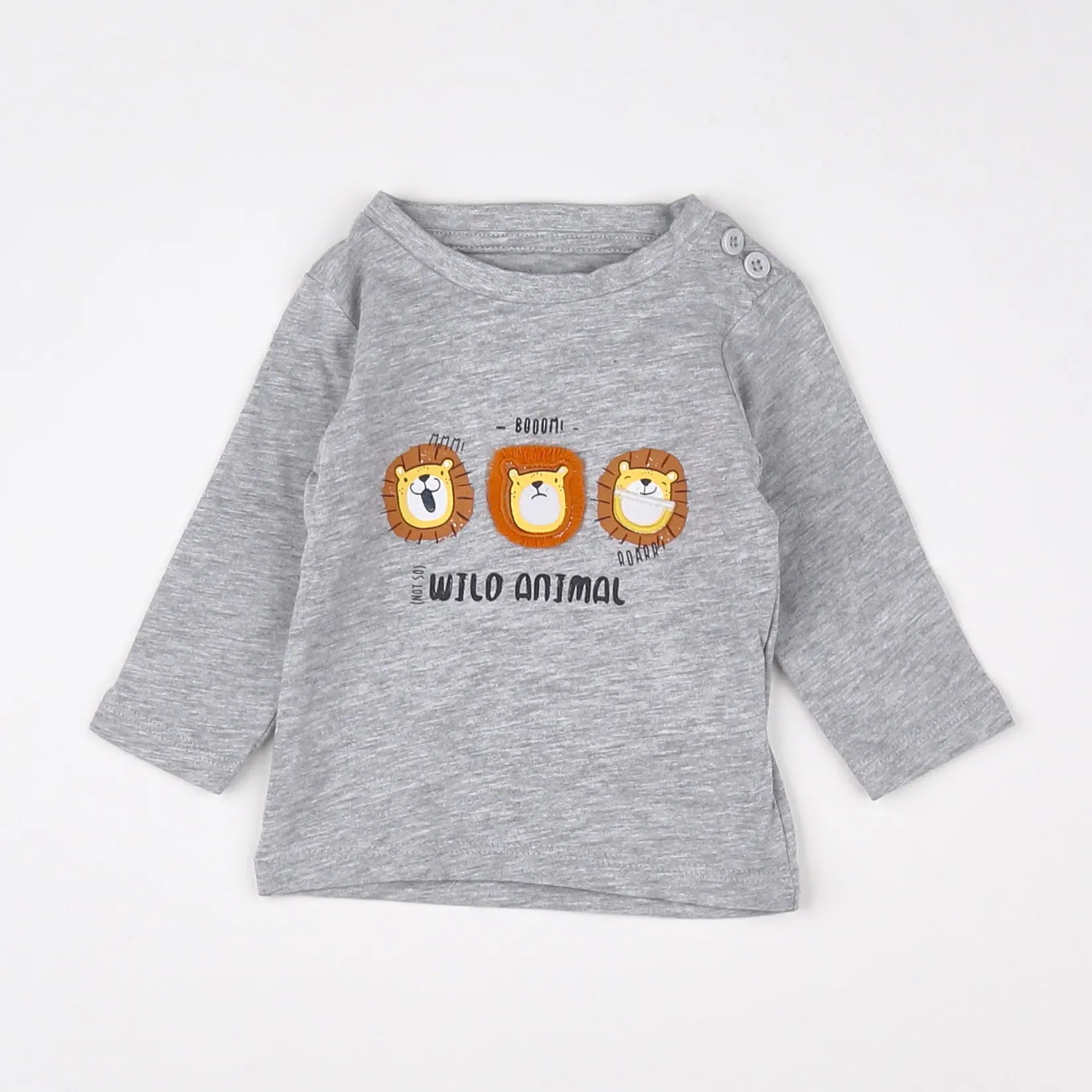 Vertbaudet - tee-shirt gris - 3 mois