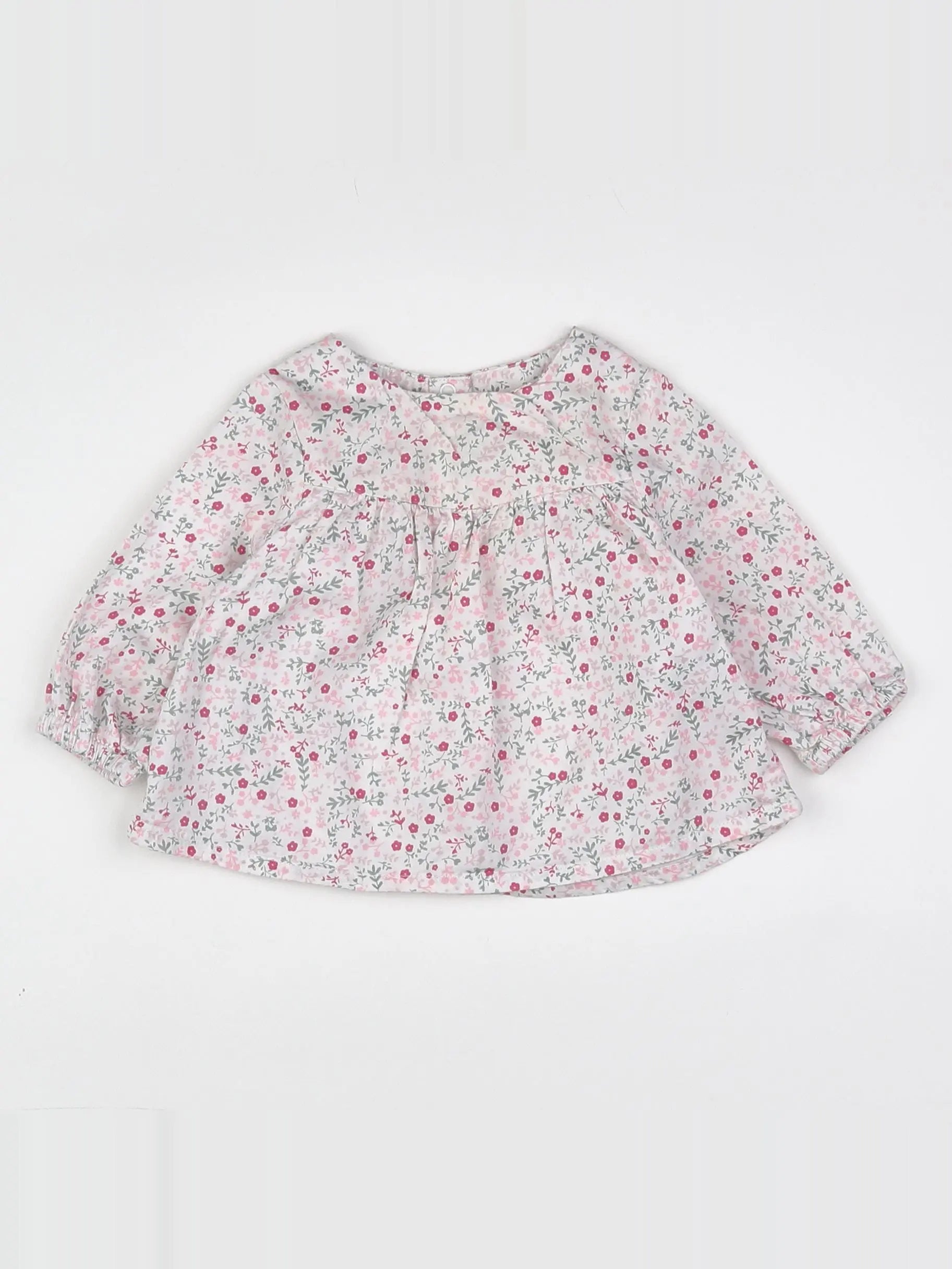 Tape à l'oeil - blouse blanc, rose - 3 mois