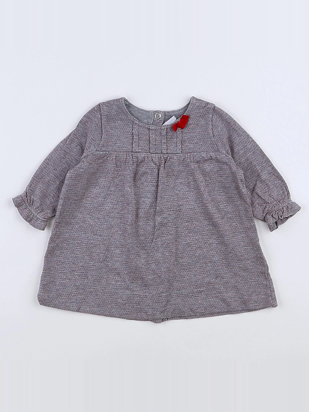 Petit Bateau - robe gris - 3 mois