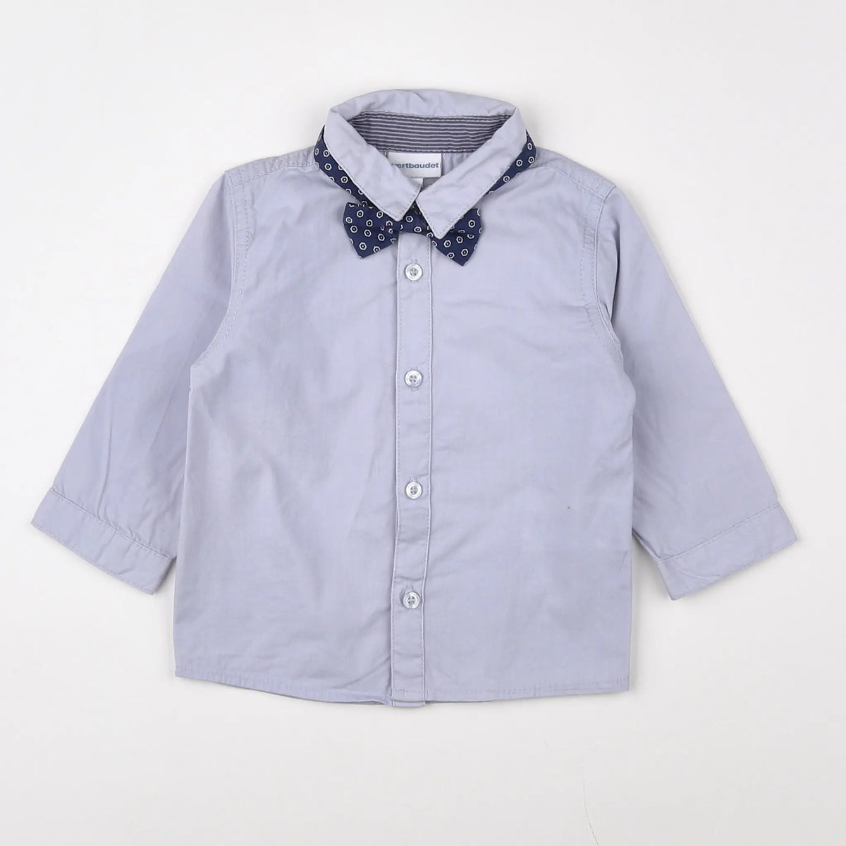 Vertbaudet - chemise bleu - 12 mois