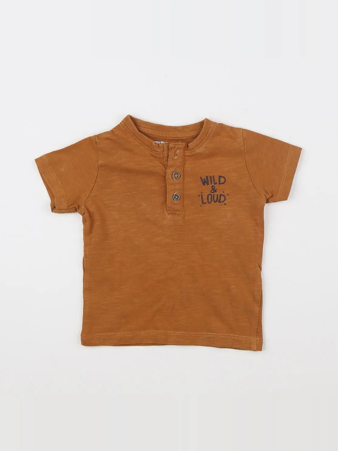 Vertbaudet - tee-shirt marron - 6 mois