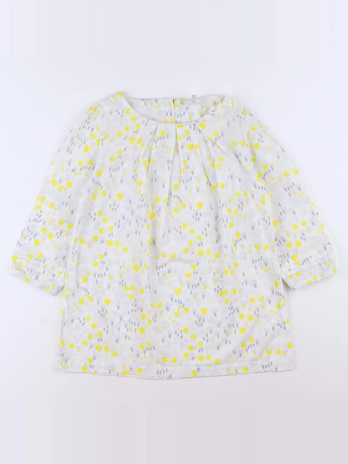 Vertbaudet - robe blanc, jaune - 10 ans