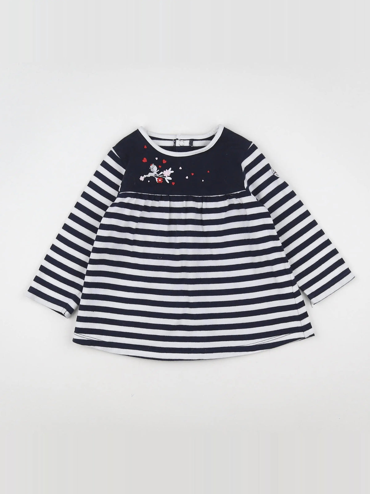 Terre de marins - tee-shirt blanc, bleu - 12 mois