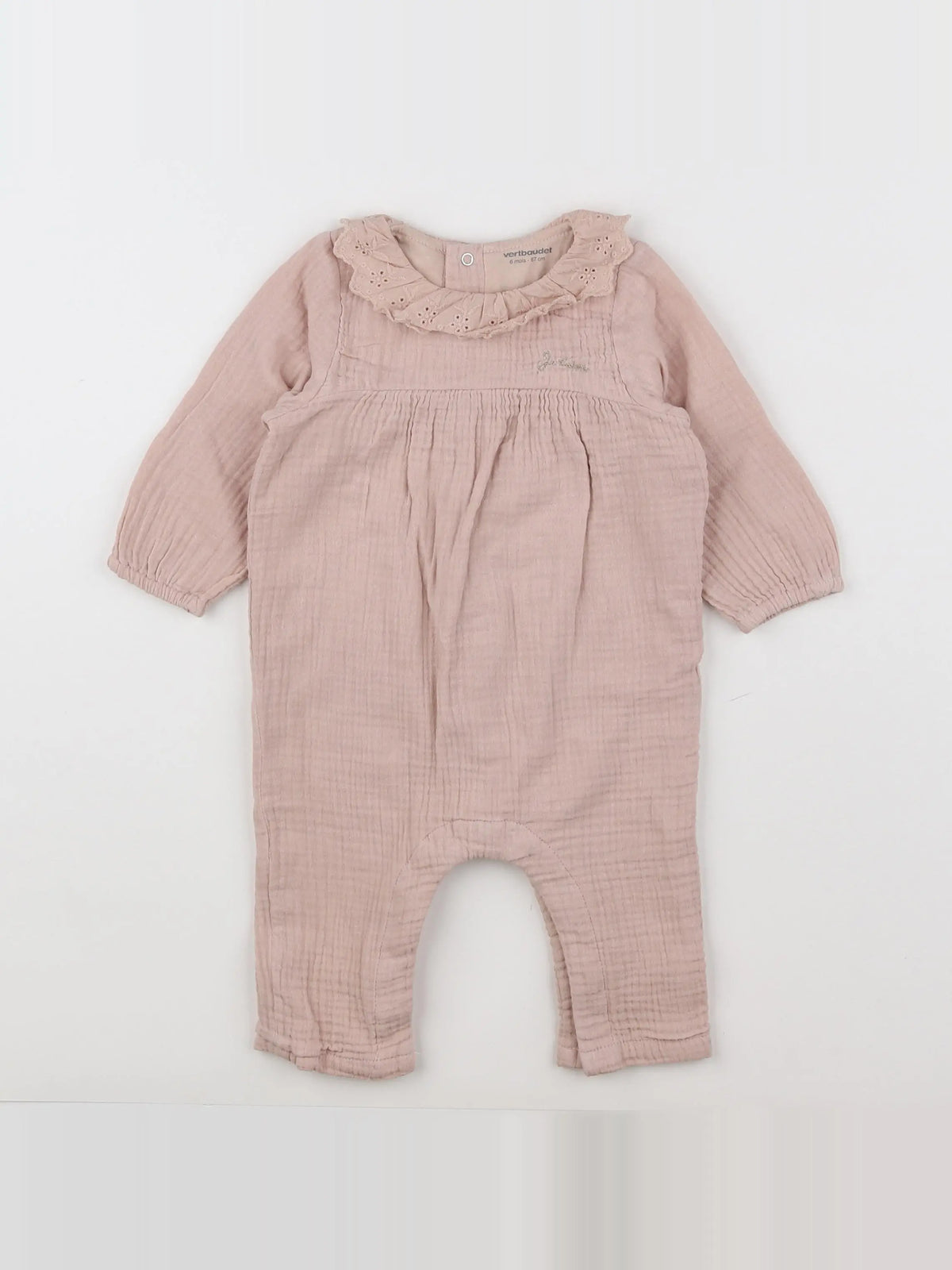 Vertbaudet - combinaison rose - 6 mois