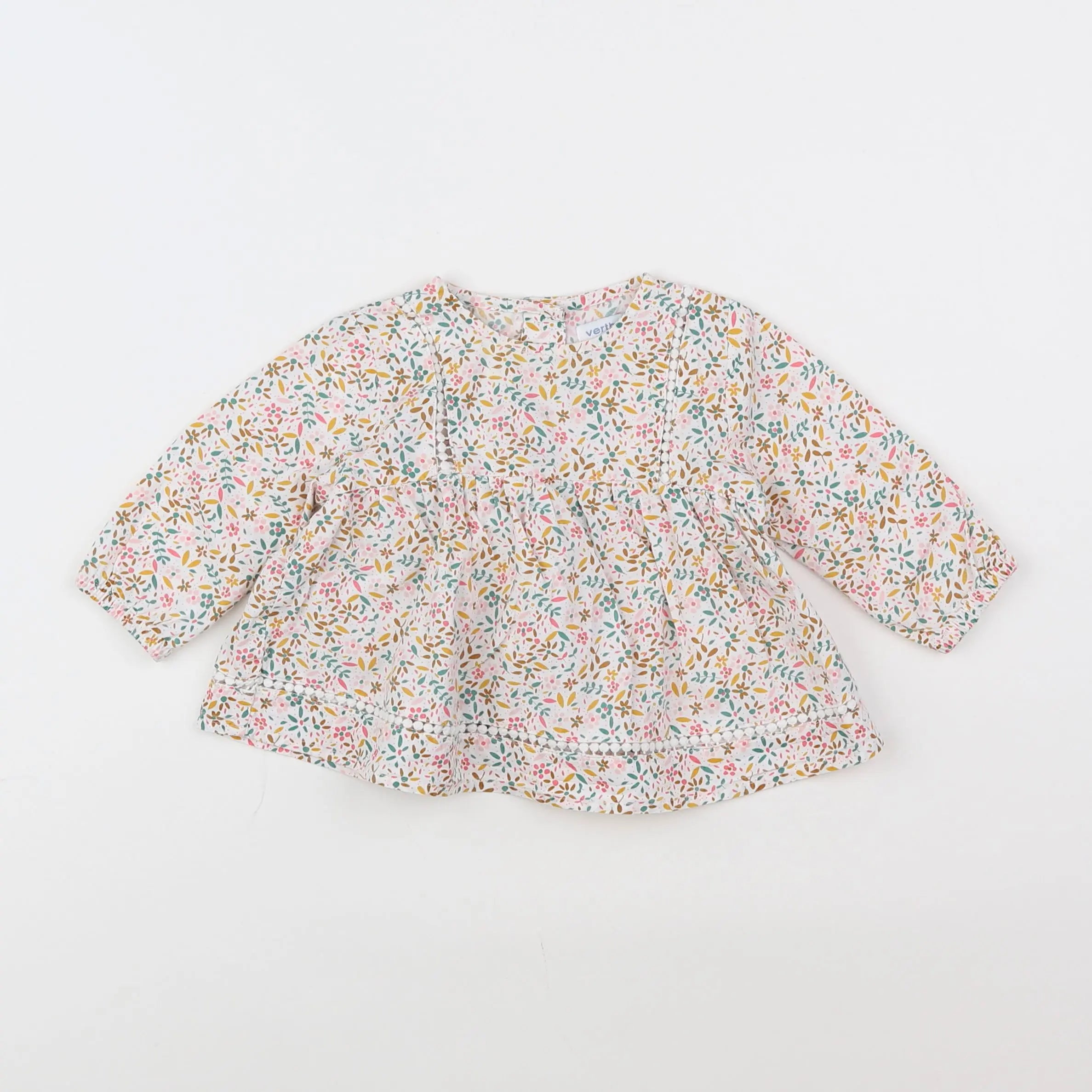Vertbaudet - blouse multicolore - 6 mois