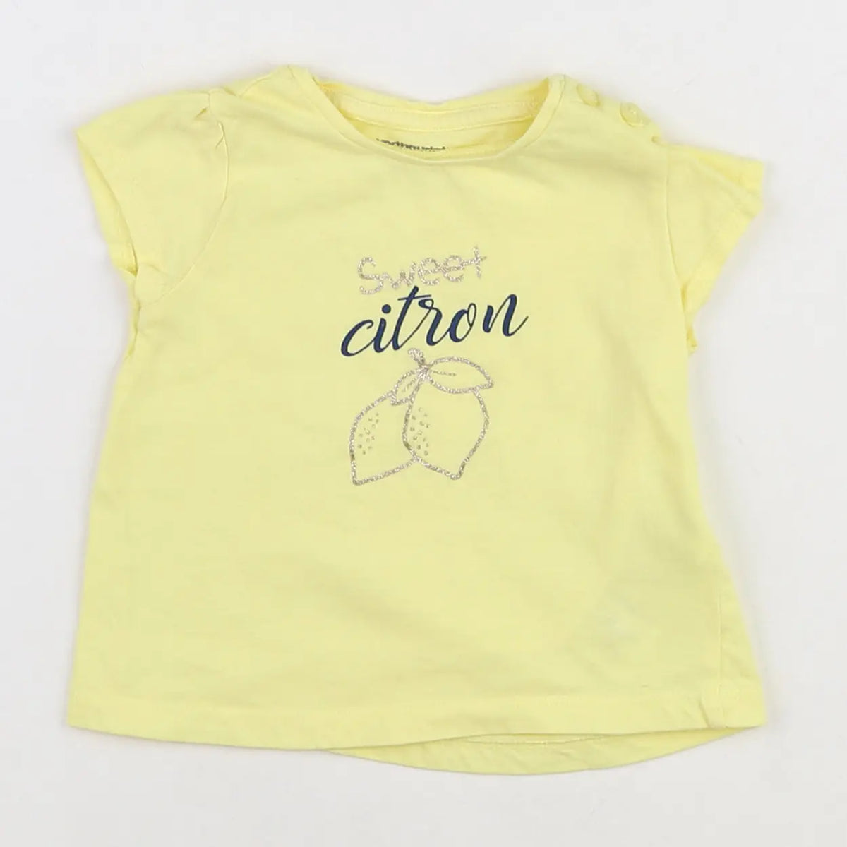 Vertbaudet - tee-shirt jaune - 9 mois