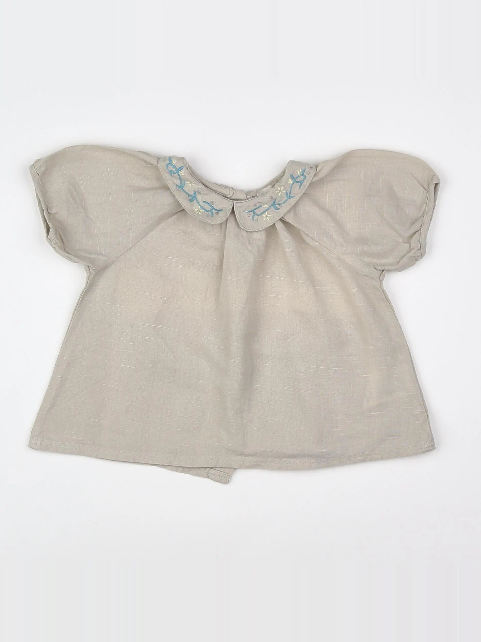 Bonnet à Pompon - blouse beige - 12 mois
