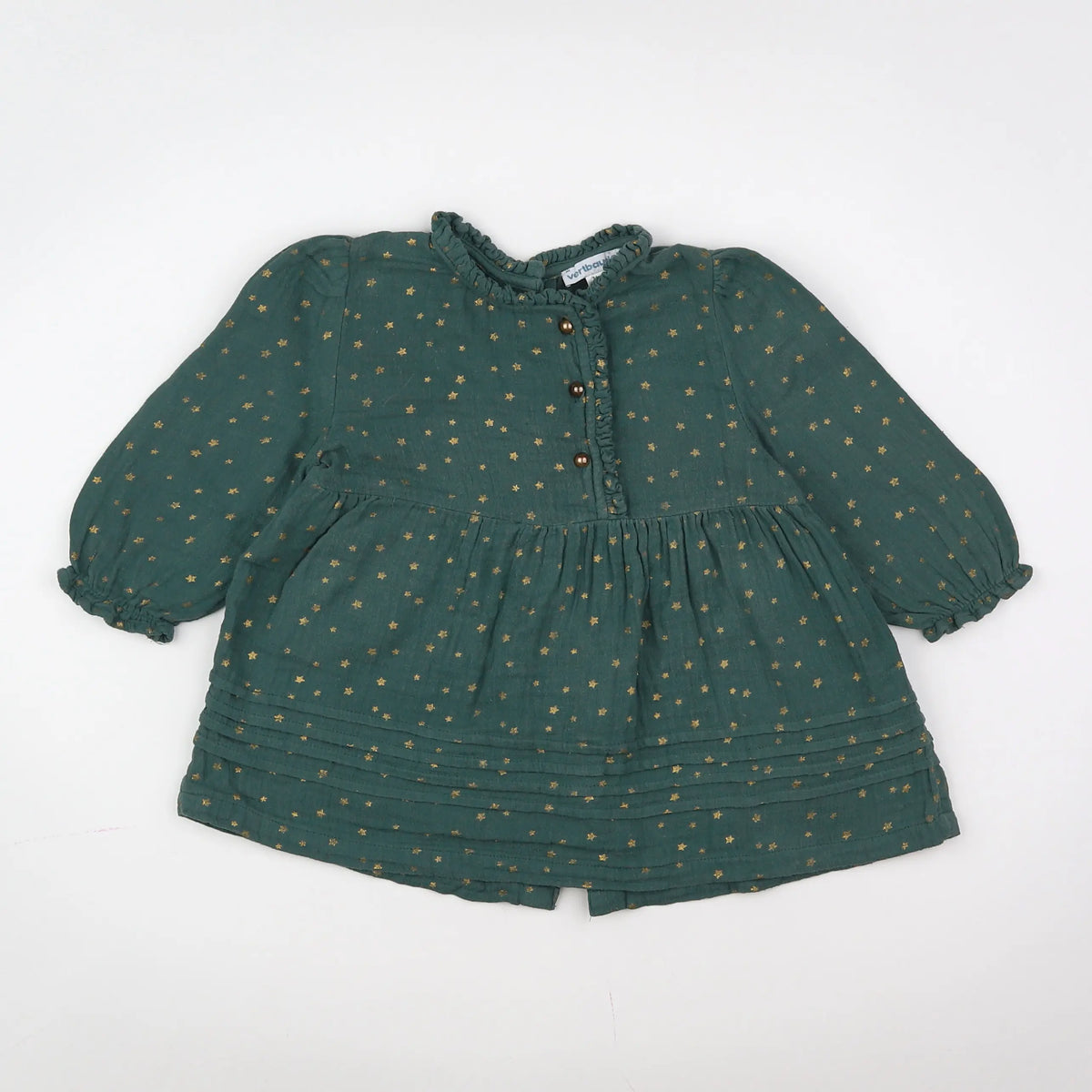 Vertbaudet - robe vert - 12 mois