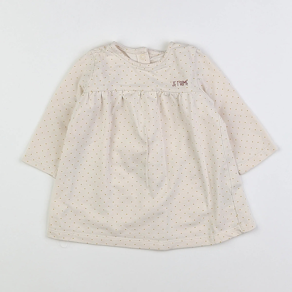 Vertbaudet - robe beige - 9 mois