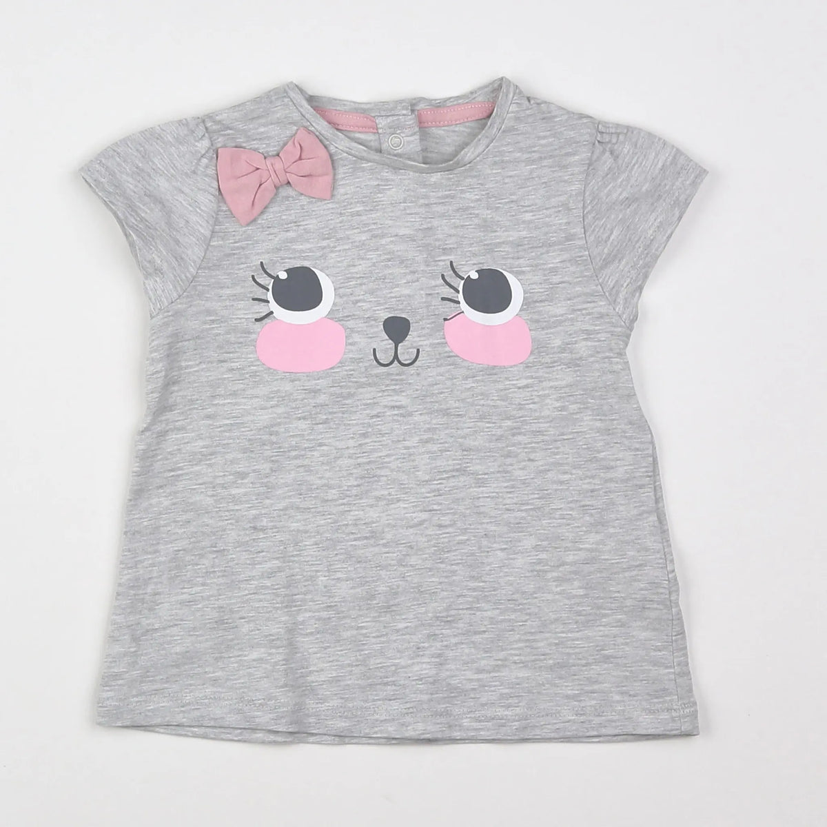 Vertbaudet - tee-shirt gris - 12 mois