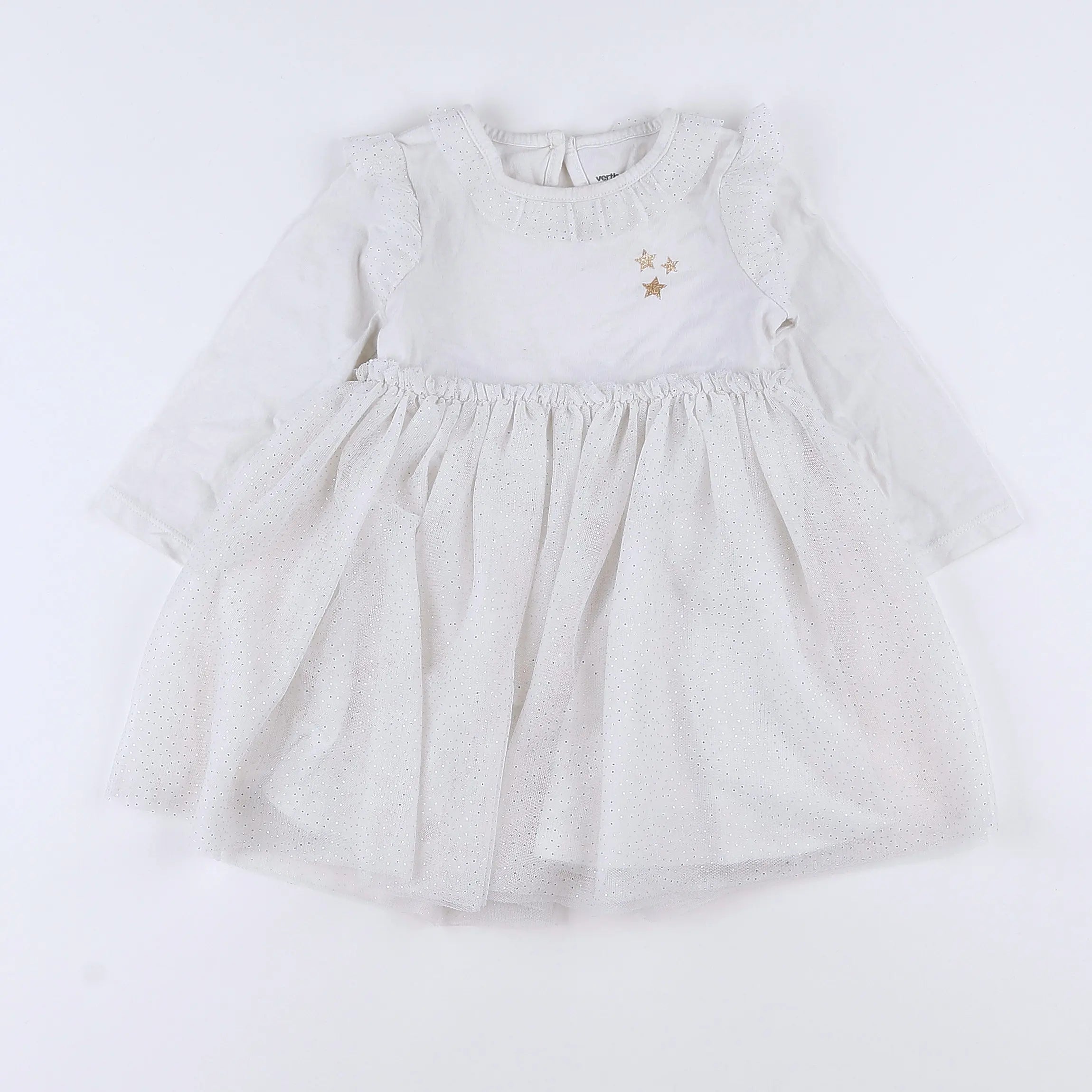 Vertbaudet - robe blanc - 12 mois