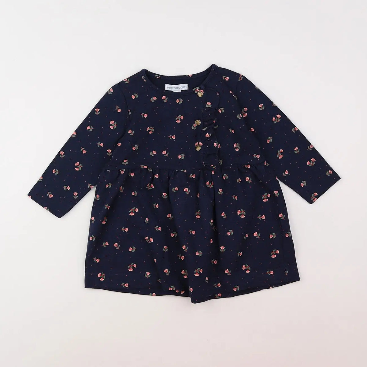 Vertbaudet - robe bleu - 12 mois