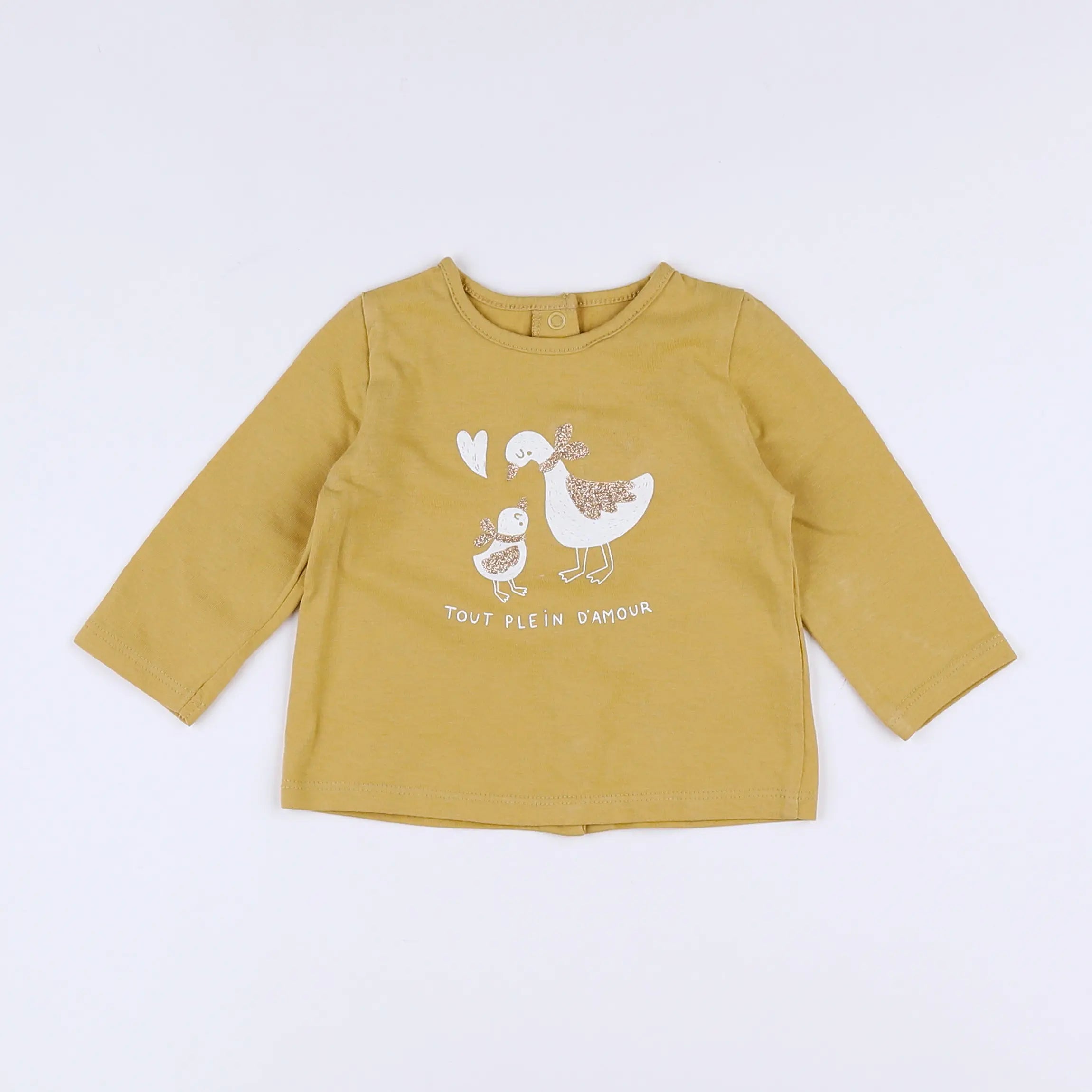 Vertbaudet - tee-shirt jaune - 3 mois