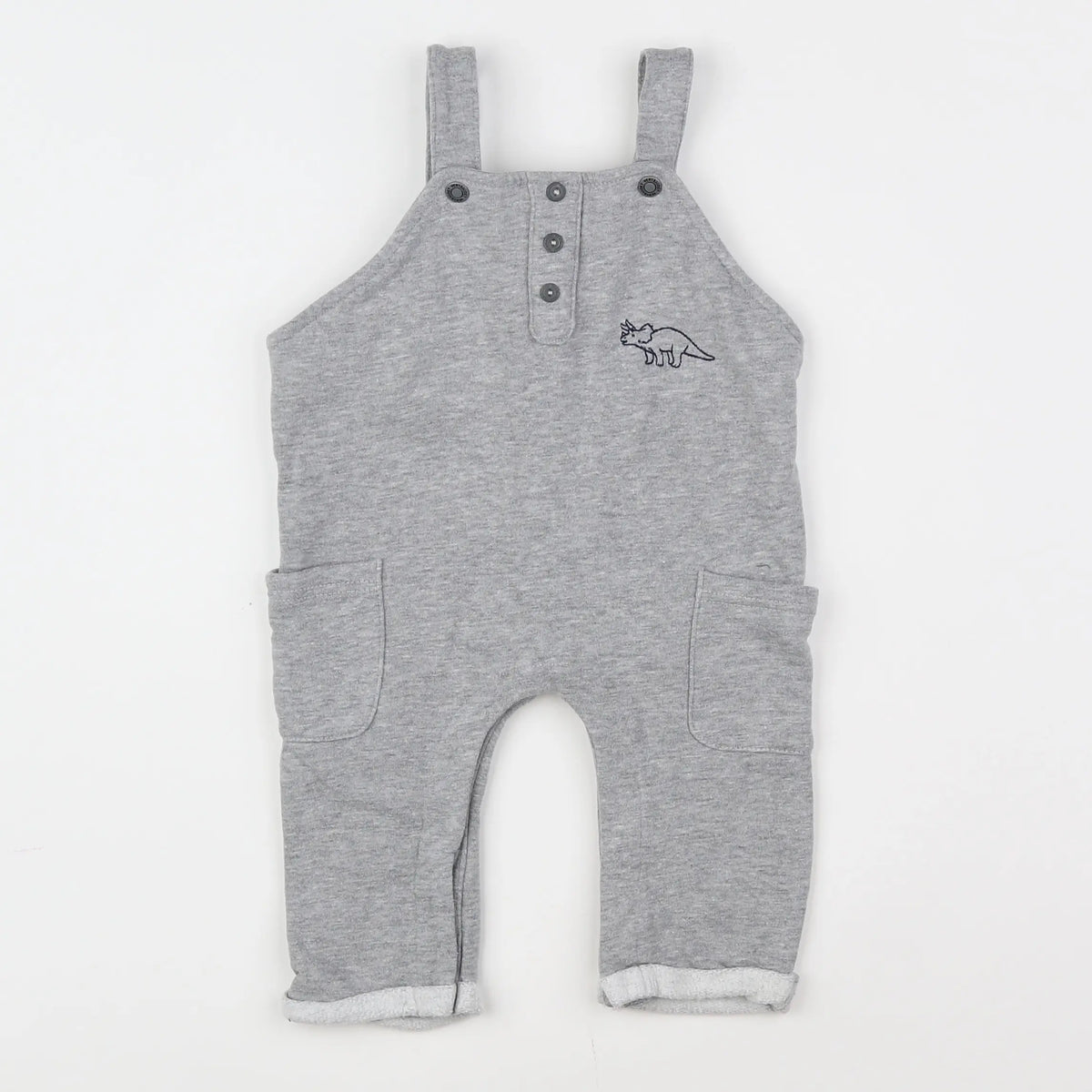 Vertbaudet - salopette gris - 12 mois
