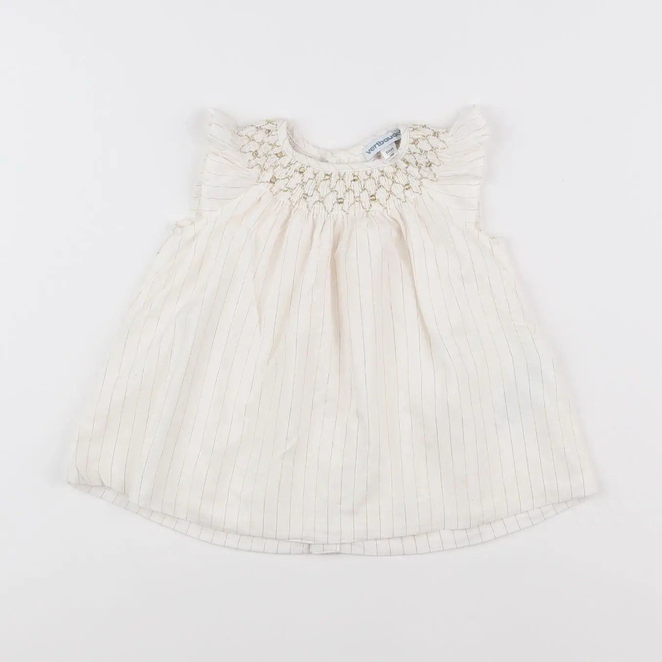 Vertbaudet - robe beige, or - 3 mois